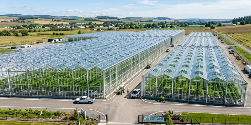 Large-scale commercial greenhouse complex
