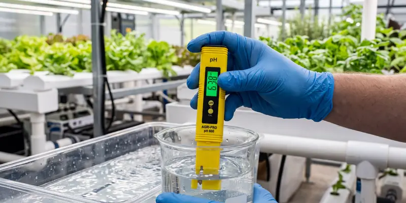 Testing nutrient water pH with a digital meter